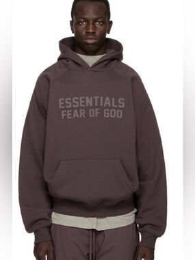 Fear of God ESSENTIALS PLUM Logo Hoodie NWT/Small
